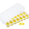 Molde para Cubitos de Hielo con 14 Compartimentos, Molde de Hielo de Goma Suave, Cubitos de Hielo Pequeños, Charola de Hielo de Grado Alimenticio con Tapa, Caja de Almacenamiento de Hielo de Congelación Rápida