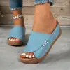 Nueva colección de verano: Sandalias de cuña estilo europeo y americano, sandalias de playa de punta abierta a la moda, ligeras y cómodas para uso en exteriores, sandalias para mujer, disponibles en stock