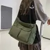 Bolsa de Lona Transfronteriza de Gran Capacidad para Mujer Ins Marca de Moda Estilo Ropa de Trabajo Bolso de Hombro Cruzado para Hombre Bolso Casual de Lona