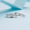 Anillo de Pareja Juramento de Montaña de Plata de Ley S925 para Hombres y Mujeres, Moda de Nicho Diseño Wushan Canghai Joyería de Mano al por Mayor