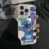 Stitch Travieso es Adecuado para Funda de Teléfono Móvil Apple 15 Europeo y Americano 16 Promax iPhone 17 Dibujos Animados 14 Nicho 13