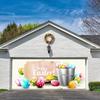 Tapiz de Huevo de Pascua Transfronterizo Paño Colgante para Puerta de Garaje Fondo Festivo Decoración de Fiesta Conejo de Dibujos Animados
