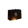 Bolsas de Tote de Cartón Negro de Alta Gama para Tiendas de Ropa, Hechas a Medida con un Tacto Premium, Bolsas de Compras para Regalo Estampadas en Oro, Bolsas de Mano con Logo Personalizado
