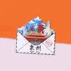 Fujian Xiamen Fuzhou Quanzhou Ciudad Imán de Nevera de Madera Regalo Cultural Creativo Manualidades de Dibujos Animados Magnéticos de Madera