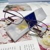 Gafas de lectura moradas de montura completa de metal, cara grande, asféricas, para mujer, marca Fiber purple crane 9953
