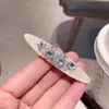 Presilha de Cabelo com Strass de Cristal Super Brilhante, Presilha Simples e Versátil para Franja, Presilha Jacaré Luxuosa, Grampo de Cabelo, Acessório de Cabelo