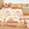 Conjunto de três peças de lençol de leite veludo espesso de alto peso para outono e inverno, capa de colchão infantil de desenho animado com capa de cama de pelúcia, disponível para atacado