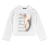 1C5089 Rua Europeia Y2K Retrô Masculino e Feminino Mesmo Estilo Camiseta de Manga Longa Gola Redonda Venda Cruzada Outono Inicial Nova Tendência Nicho