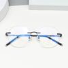 Marco grande súper elástico aleación de titanio con memoria marco de gafas sin marco con adornos de diamante para mujer al por mayor marco de miopía de negocios para hombre Danyang