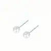 Pendientes de Perla Clásicos Plata de Ley S925 Estilo Japonés Suave Mini Perla Elegantes y Sofisticados Clavos para Orejas Joyería para Orejas