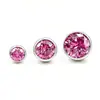 Liga de Titânio G23 3-5mm Piercing de Nariz Piercing de Lábio Rosca Interna Argola para Orelha Cravejada com Zircônia Piercing de Orelha Titânio Stud Joias