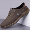Sapatos de couro para outono, sapatos masculinos de couro macio, sola macia, sapatos casuais masculinos para negócios, mocassins leves e sem cadarço, sapatos Doug