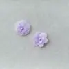 Grampo de Cabelo Florido de Organza Dupla Camada com Flores Pequenas e Pedrarias 3D, Acessórios de Roupa para Bonecas Pet, Decorações DIY