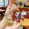 Chaveiro de Cabaça Ouro Puro 999, Pingente Cultural e Criativo de Nicho de Alta Qualidade, Pequeno Presente Prático, Lembrança Atacado e Dropshipping