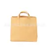 Bolso de Mano Simple de Papel Kraft Impermeable Resistente al Desgaste Bolso de Hombro de Papel Kraft Bolsa de Compras Ecológica de Papel Kraft
