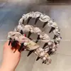 Diadema Nueva Azul Super Hada Estampada Nueva Chinoiserie 2025 Nueva Gama Alta Incrustada de Diamantes Estilo Extranjero Diadema para Lavado de Cara Accesorios para el Cabello para Mujeres