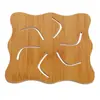 Inicio Alfombrilla de madera con aislamiento térmico de dibujos animados para mesa de comedor, alfombrilla antideslizante para ollas, cojín creativo y bonito, alfombrilla para té, alfombrilla para cuenco, posavasos