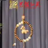 Colgante de Cadena para Teléfono de Caballo de Carrusel Tallado en Sándalo Pulsera Creativa Yiming Xianyuan Sándalo Morado Llavero de Caballo Dorado