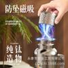 Tetera con Tapa Magnética de Titanio Puro y Silbato de Ciervo para Mujer, Tetera Termo Portátil de Gama Alta con Pantalla Mecánica de Temperatura, Tetera Personalizada para Preparar Té con Sensación de Lujo Ligero Premium