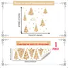 Festival de Natal Estilo Múltiplo Árvore de Natal em Aquarela Adesivos para Janela Vidro de Vitrine Porta de Vidro Decoração de Casa Adesivos Eletrostáticos para Vidro