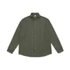 Camisa de Manga Larga con Cuello Alto para Hombre 2026 Otoño Nueva Retro Japonesa Peso Pesado Versátil Casual Camisa Chaqueta Algodón