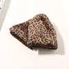 Deusa do Charme Transfronteiriço~ Presilha de Cabelo Estampada de Leopardo Estilo Coreano Outono e Inverno para Coque na Parte de Trás da Cabeça, Grampo de Cabelo Estilo Preguiçoso que Reduz a Idade