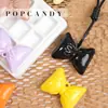 Colgante de Lazo Brillante Color Macarrón Acrílico Accesorio Colgante para Bolso Material de Decoración DIY Adorno Hecho a Mano para Ropa