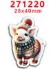 Nuevo parche de resina acrílica 2023, moño, adorables pegatinas decorativas para refrigerador PR271202