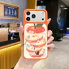 Capa de celular fofa estilo cartoon de gatinho e cachorrinho coreana e japonesa, estilo desenhado à mão, amiga da pele, para iPhone 18, feita de silicone líquido verdadeiro