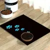 Tapete de Entrada Amazon para Porta com Patas de Cachorro, Tapete para Pés Absorvente de Água Secagem Rápida, Tapete de Diatomita Antiderrapante para Alimentação de Animais