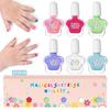 2025 Nuevo Set de Aceite para Uñas Base Agua Despegable Juguete para Niñas Secado Rápido Sin Hornear Esmalte de Uñas Colorido para Niños