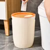 Cubo de basura casual de gran capacidad para el hogar con anillo de presión, baño, inodoro, sala de estar, cocina, dormitorio, papelera creativa
