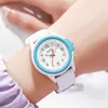 Novo Relógio de Exame Decorativo de Silicone para Estudantes Cor de Doce Par Nicho à Prova d'Água Relógio de Quartzo Relógio Feminino Atacado