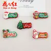 Nova Série de Cartas de Natal Acessórios de Resina Cola de Creme DIY Acessórios de Cabelo Presilhas de Cabelo Pingentes Capa de Celular Adesivos de Geladeira