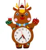 Relógio Cartoon de Natal Crianças DIY Relógio Artesanal Pacote de Material para Brinquedo 3-6 Anos Jardim de Infância Reconhecimento do Tempo