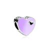 Exquisitas cuentas huecas multicolores con forma de corazón rosa, cuentas sueltas con agujeros grandes, accesorios para pulseras de cuentas, venta al por mayor