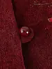 Chaqueta Bordada de Cuello Alto para Mujeres de Mediana Edad y Mayores, Atuendo de Mamá, Nuevo Top Rojo Festivo 2026, Atuendo de Abuela para Banquete de Bodas