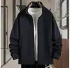 Outono 2024 Novo Roupas de Corrida Quentes com Forro de Lã Jaqueta Casaco Casual Versátil Marca da Moda Casaco Masculino para Jovens e Meia-idade