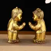 Regalos al por mayor, Adornos de Feng Shui, Adornos de metal, Artesanías de cobre, Adornos de latón puro, Figuras infantiles de buena suerte y riqueza