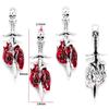 Estilo Gótico Retro Calavera Corazón Cruz Goteando Aceite DIY Aleación Joyería Accesorios Pulsera Collar Colgante W273