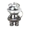 Chaveiro Criativo de Panda Feminino Desenho Animado Fofo Brinquedo Luminoso Casal Pingente de Chaveiro de Mochila Escolar Pingente Masculino para Pendurar