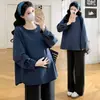 Nueva colección de principios de otoño de 2026: Tops de maternidad holgados y a la moda para mamás modernas, suéteres casuales oversized para salidas con estilo