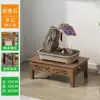 Color de ala de pollo estante antiguo madera gabinete pequeño chino de múltiples tesoros tetera de arcilla púrpura estante para juego de té estante de almacenamiento soporte de exhibición