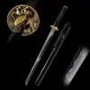 Espada Ninja Reta Peça Única Feita à Mão da Cidade de Longquan Espada Japonesa Espada Longa Oriental Aço Samurai para Iaido Samurai Exportação Sem Fio