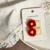 Horquilla de Pelo con Flor de Punto de Peluche, Lazo y Corazón para Niños, Pinza Lateral, Pinza para Flequillo de Nian Nian