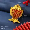 Pequeños Accesorios Dorados, Monedas de Cobre, Peces, Nudos Chinos, Pequeños Adornos, Colgantes de Boda, Suministros Festivos, Pareados de Bendición del Oficial Celestial