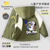 Jaqueta de Lã Forrada Outono/Inverno Dogman Detetive Cão Periférico para Meninos e Meninas, Roupa Solta Moderna