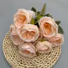 Flores de Rosa Artificiales para Bodas, Adornos Decorativos Austin de Nueve Cabezas, Envío Transfronterizo Disponible, Flores Falsas, Rosas Artificiales
