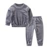 Pijama Infantil Otoño e Invierno Ropa Familiar Bebé de 3 Años Más Terciopelo Dos Piezas Invierno Terciopelo Coral 4 Traje de Casa para Niños