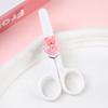 Tijeras Mini Lindas de Dibujos Animados para Niños, Cuchillo Utilitario de Acero Inoxidable para Manualidades, Estilo Ins con Cubierta, Tijeras Pequeñas de Oficina